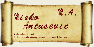 Miško Antušević vizit kartica